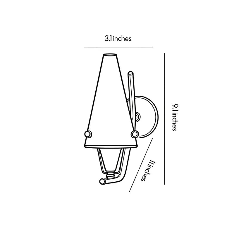 Cone Wall Light Vintage Style Glass Ambient Wall Sconce - view 10