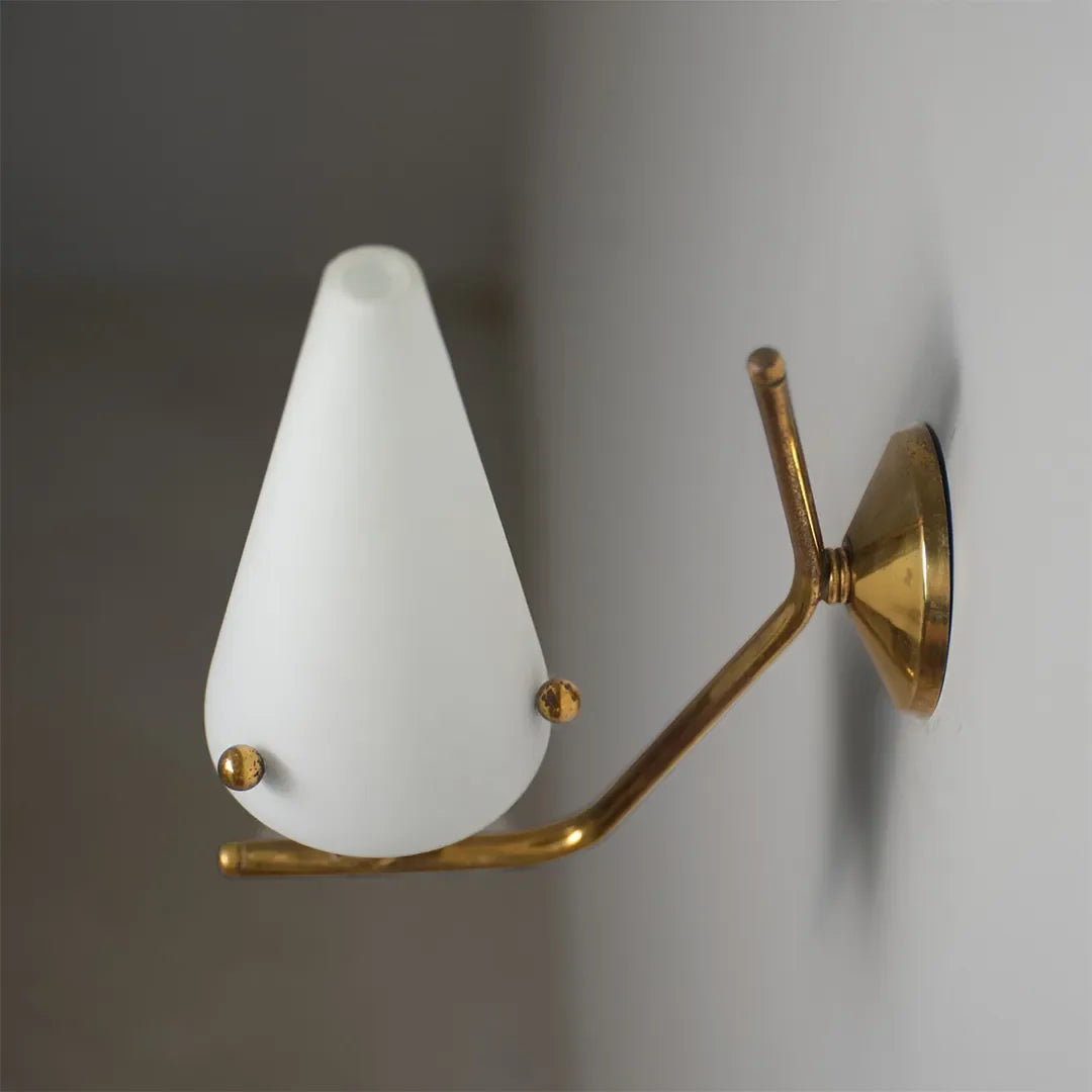Cone Wall Light Vintage Style Glass Ambient Wall Sconce - view 7