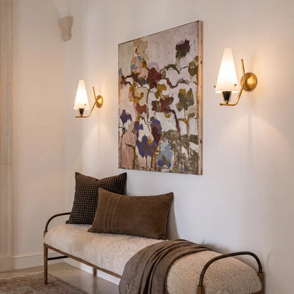 Cone Wall Light Vintage Style Glass Ambient Wall Sconce - view 2