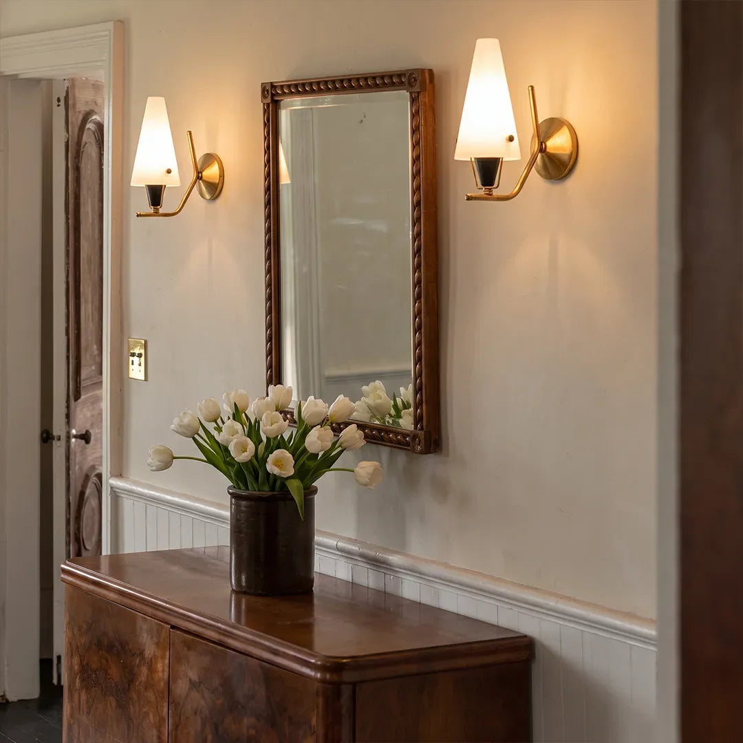 Cone Wall Light Vintage Style Glass Ambient Wall Sconce - view 5
