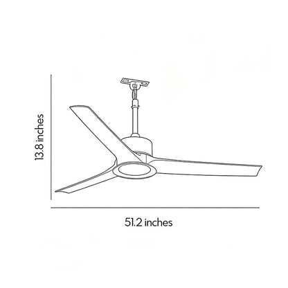Contemporary Ceiling Fans with LED Lights Brown Blade Light - view 9