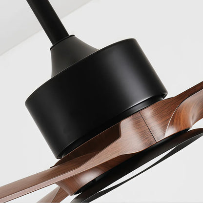 Contemporary Ceiling Fans with LED Lights Brown Blade Light - view 6