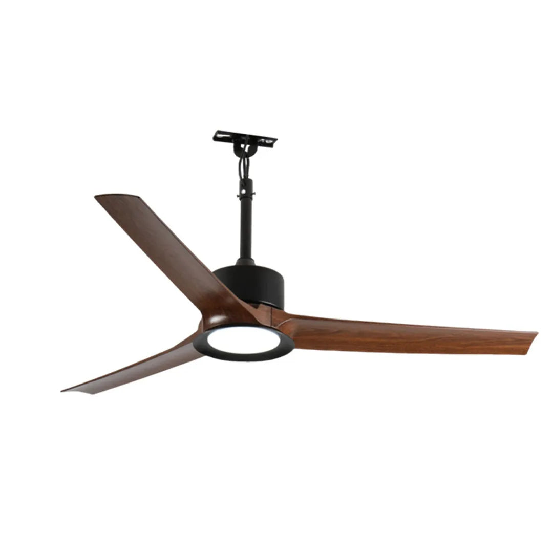 Contemporary Ceiling Fans with LED Lights Brown Blade Light - view 8