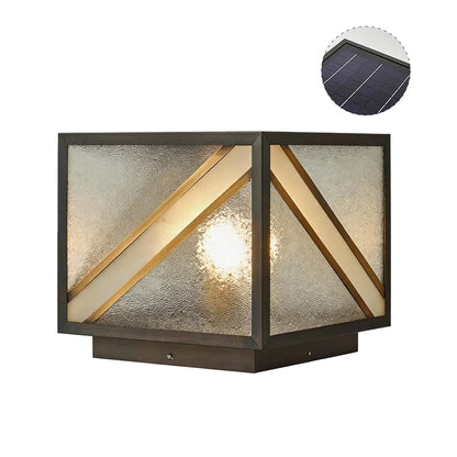 Black Outdoor Pillar Lights Modern Square Copper Waterproof Light - view 14