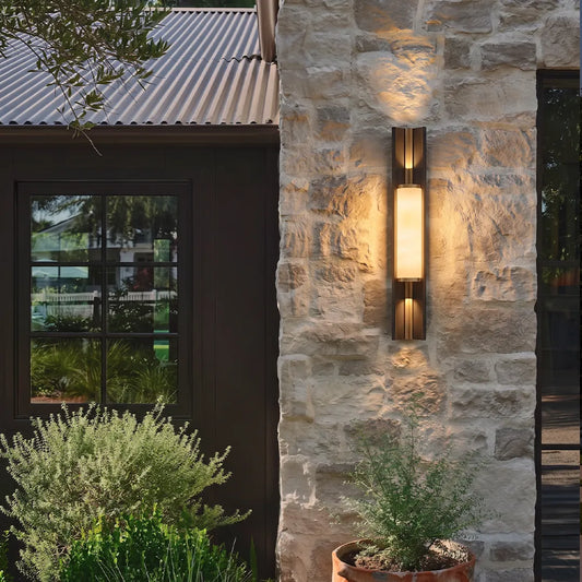Contemporary Wall Light Fixtures Faux Marble Outdoor Light