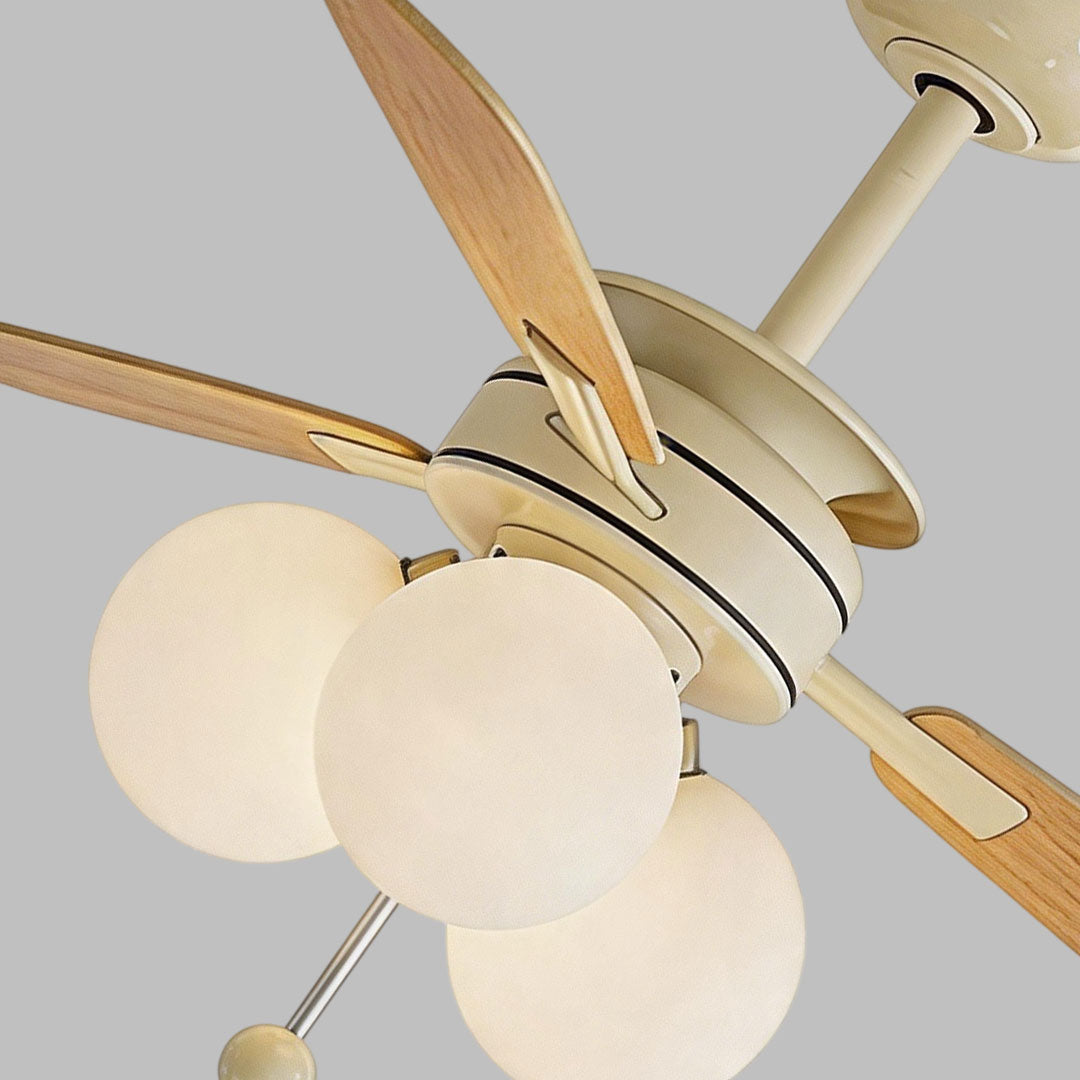 Indoor Ceiling Fan with Light French Cream Style Light - view 5