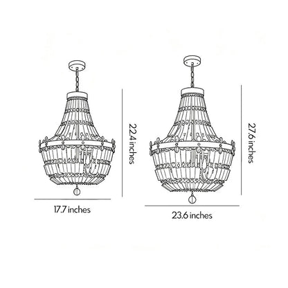 Crystal Vintage Chandelier French Shell Ceiling Light - view 8