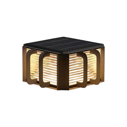Outdoor Solar Pillar Lights Modern Black Courtyard Light - view 12