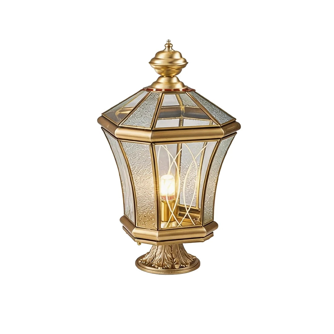 Outdoor Pillar Light European Vintage Copper Waterproof Light - view 17