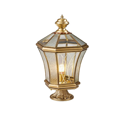 Outdoor Pillar Light European Vintage Copper Waterproof Light - view 17