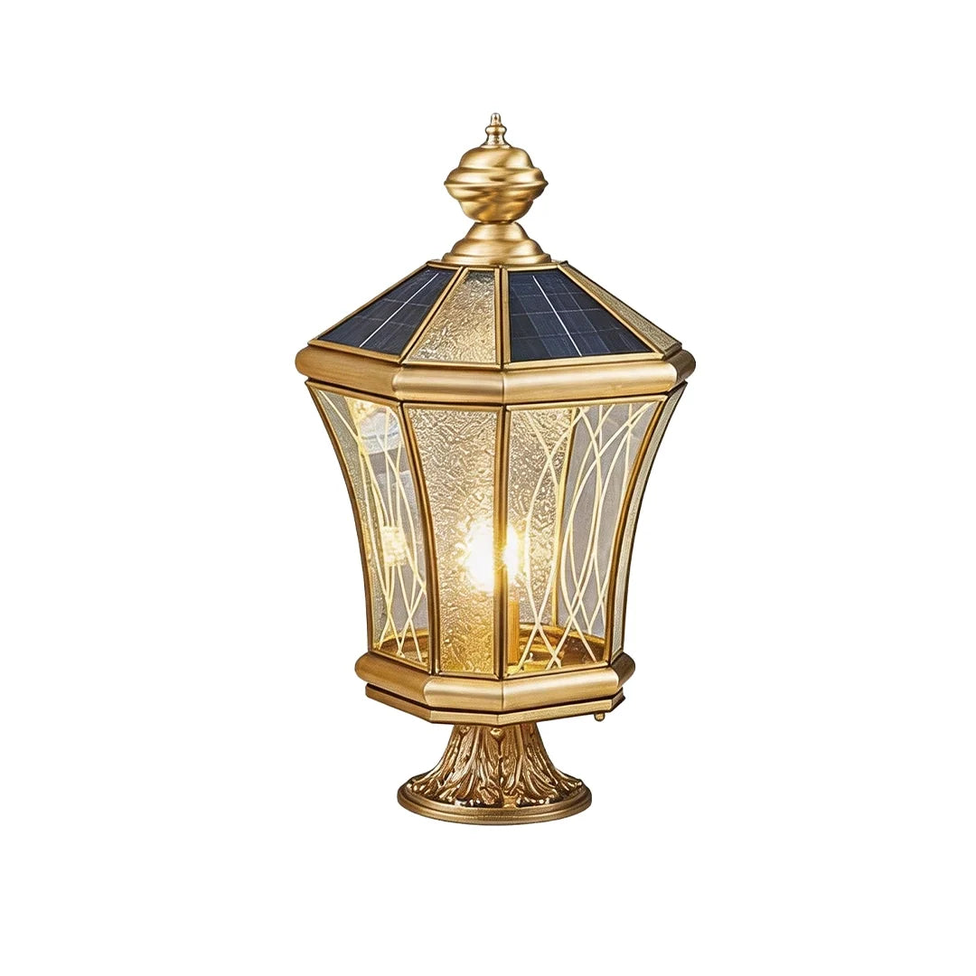 Outdoor Pillar Light European Vintage Copper Waterproof Light - view 20