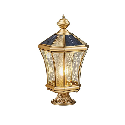 Outdoor Pillar Light European Vintage Copper Waterproof Light - view 20