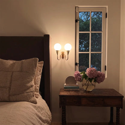 Double Globe Wall Sconce Mid-Century Decorative Ambient Light - view 6