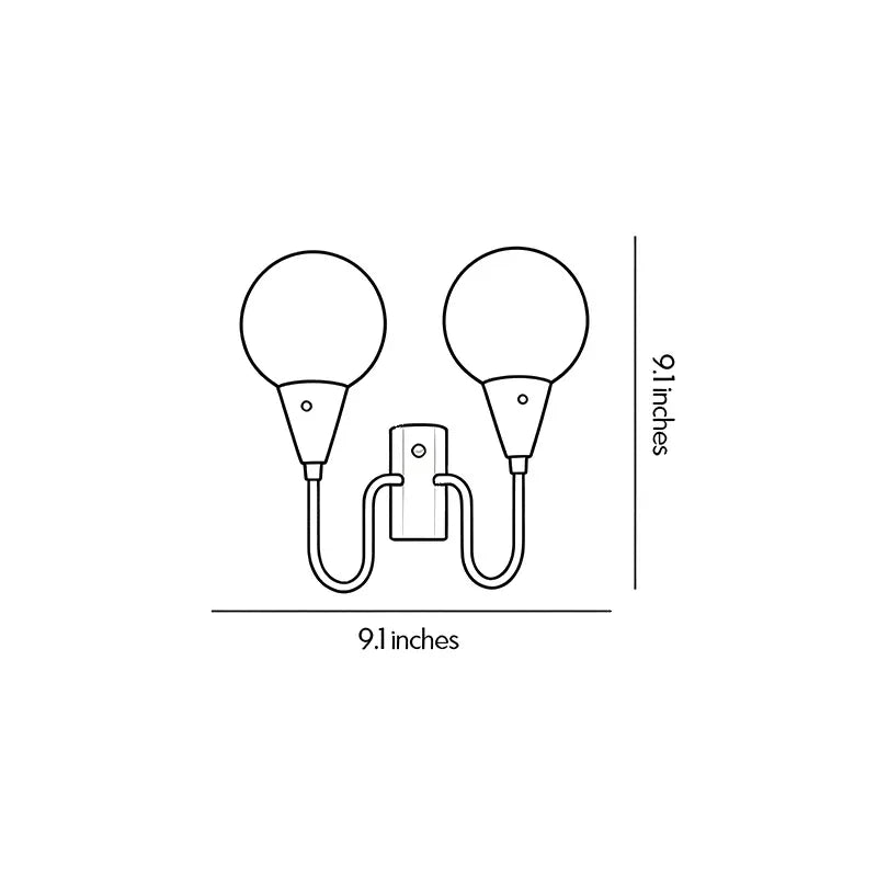 Double Globe Wall Sconce Mid-Century Decorative Ambient Light - view 10