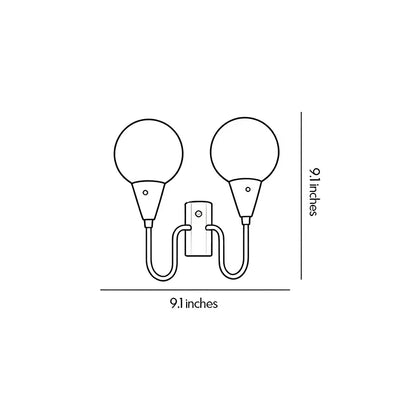 Double Globe Wall Sconce Mid-Century Decorative Ambient Light - view 10