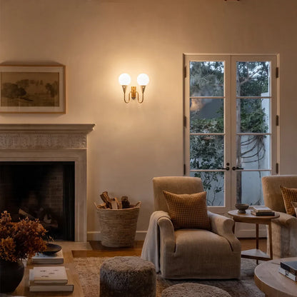 Double Globe Wall Sconce Mid-Century Decorative Ambient Light - view 2