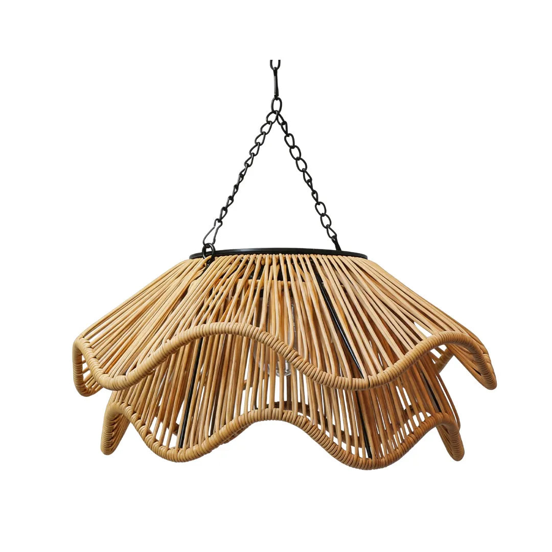 Outdoor Woven Pendant Light Modern Solar Ceiling Light - view 8