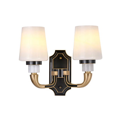 Brass Candle Sconces Wall Modern Double Ended Glass Light - view 10