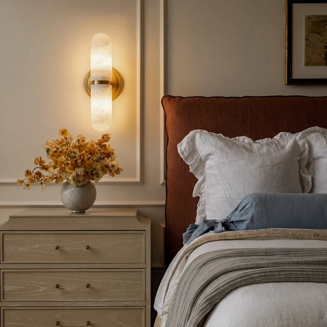 Double Light Wall Sconce Italian Luxury Creative Marble Light - view 3