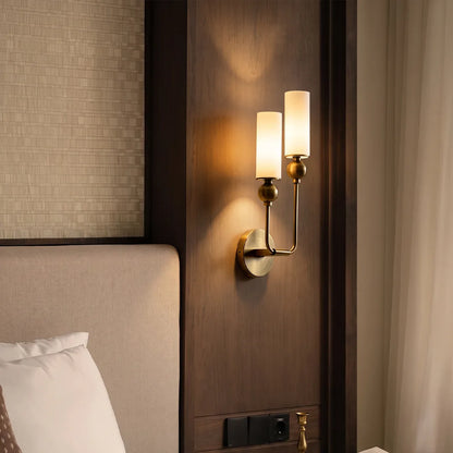 Double Sconce Wall Light American Vintage Marble Light - view 4