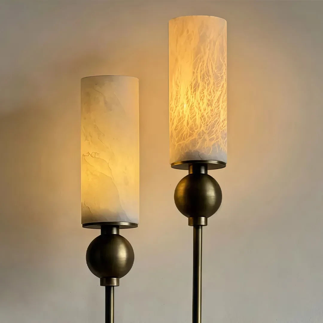 Double Sconce Wall Light American Vintage Marble Light - view 7