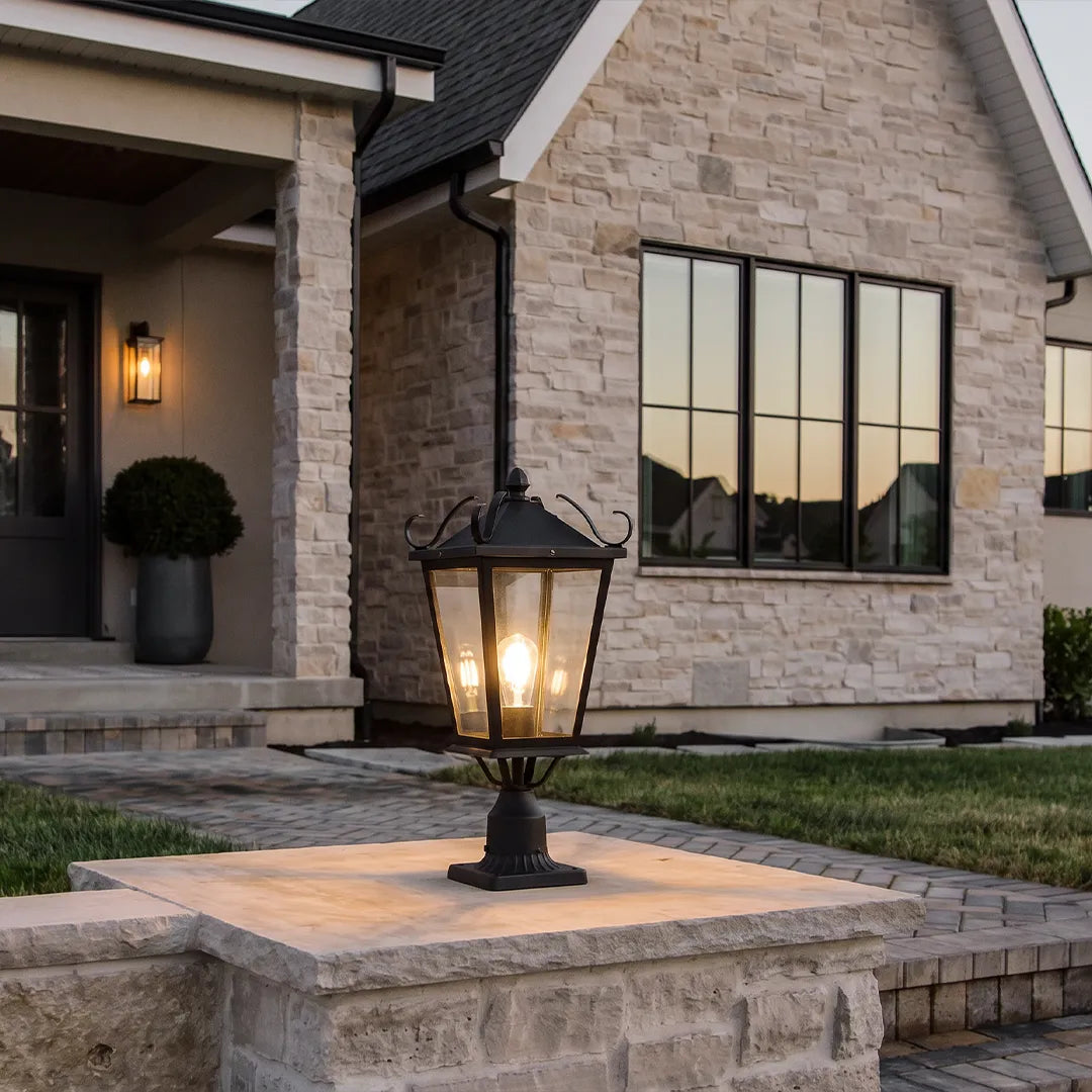2 PCS Exterior Pillar Lights European Vintage Aluminum Light - view 3