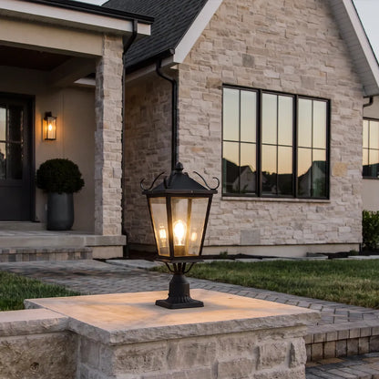 2 PCS Exterior Pillar Lights European Vintage Aluminum Light - view 3