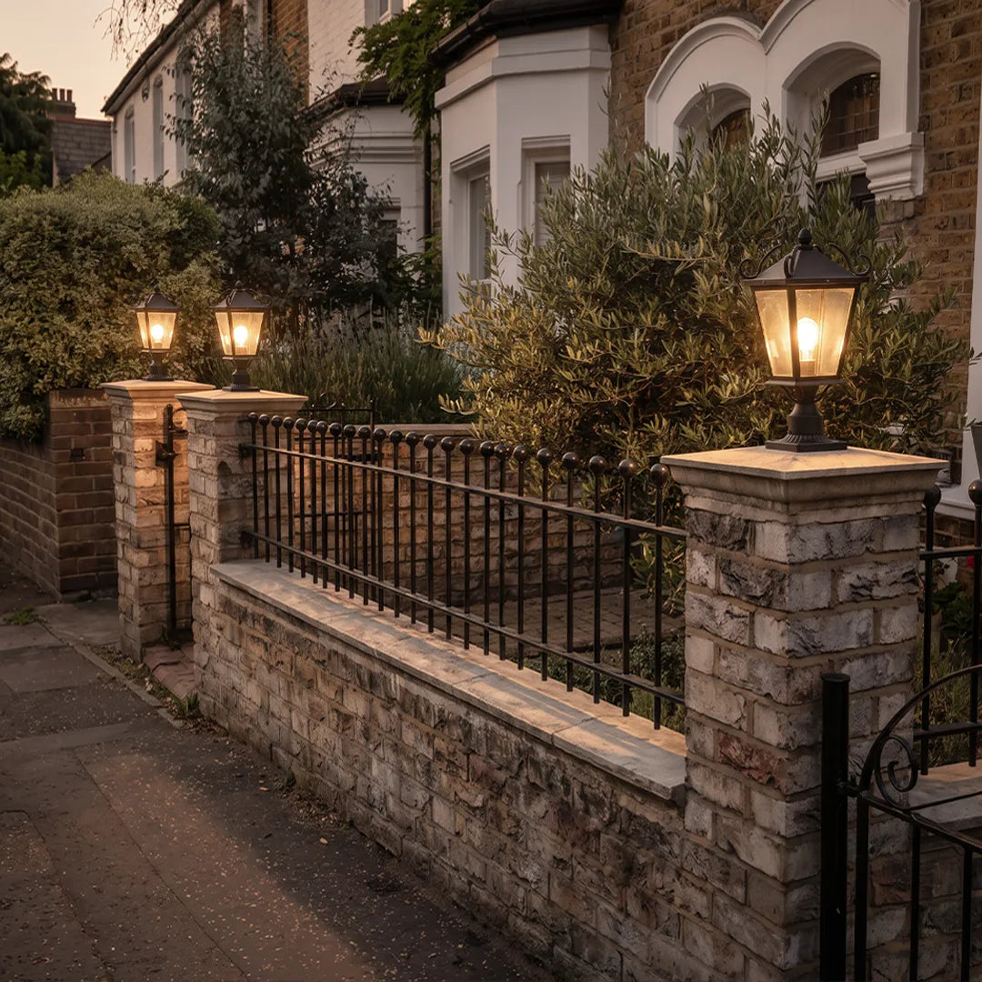2 PCS Exterior Pillar Lights European Vintage Aluminum Light - view 4