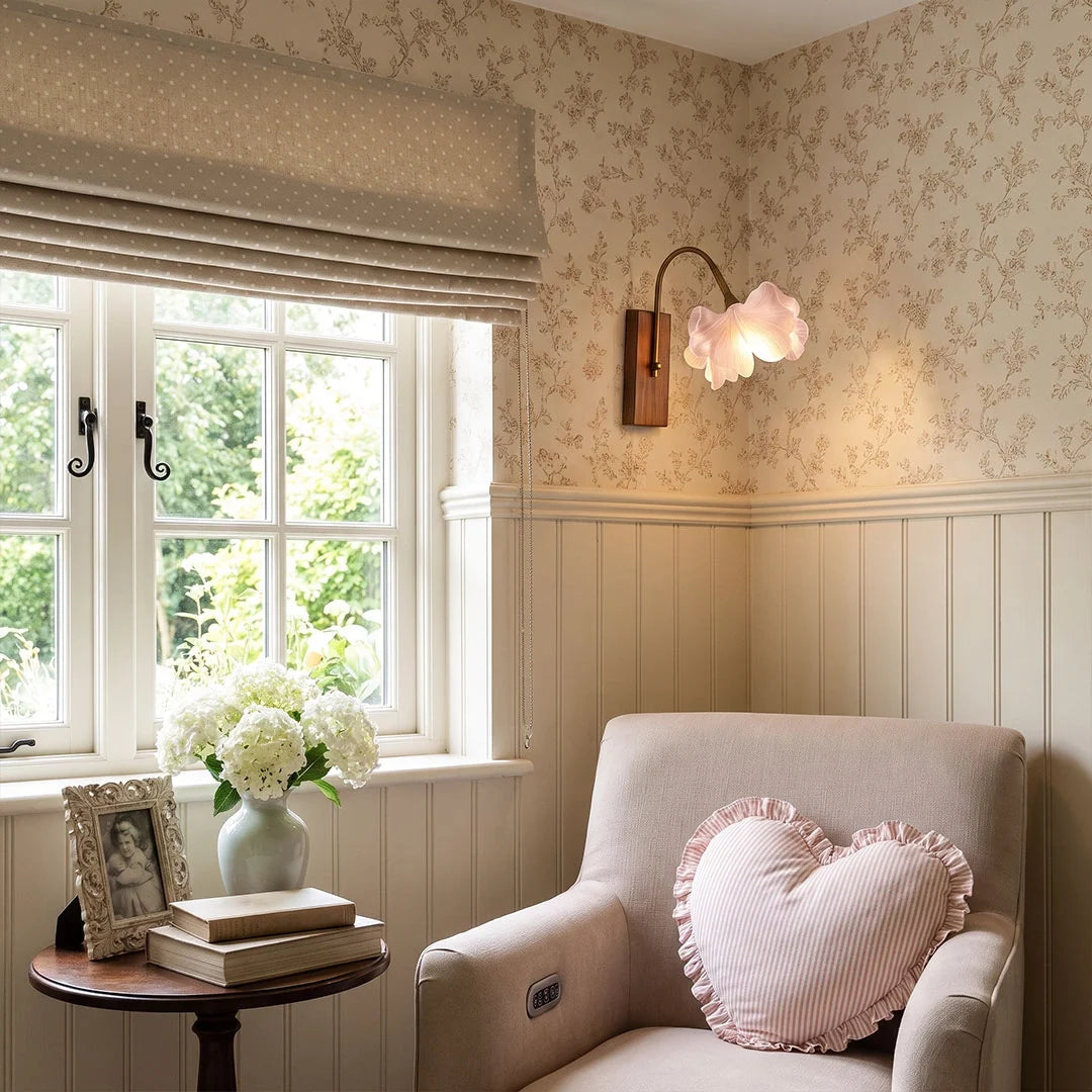Flower Wall Light French Vintage Pink Flower Light - view 6