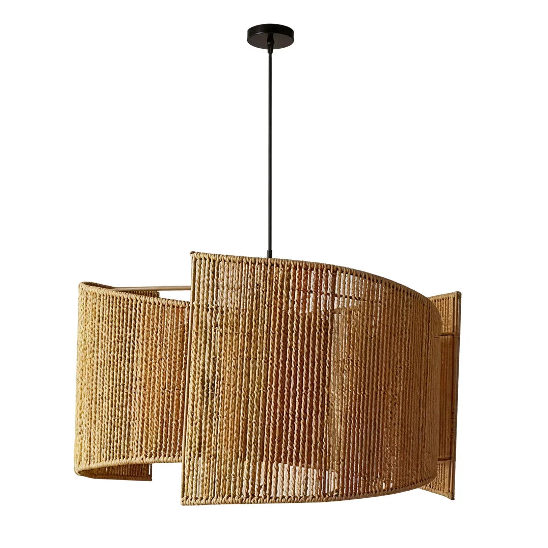Rattan Woven Pendant Light Wabi-Sabi Rope Ceiling Light - view 11