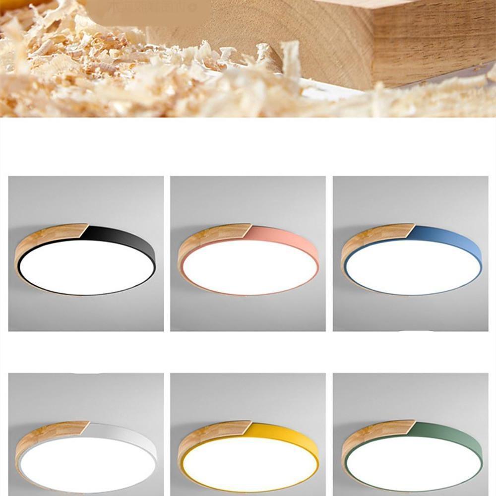LED Wood Nordic Ceiling Lights Flush Mount Lighting Ceiling Lamp - view 7