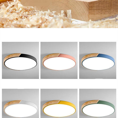 LED Wood Nordic Ceiling Lights Flush Mount Lighting Ceiling Lamp - view 7