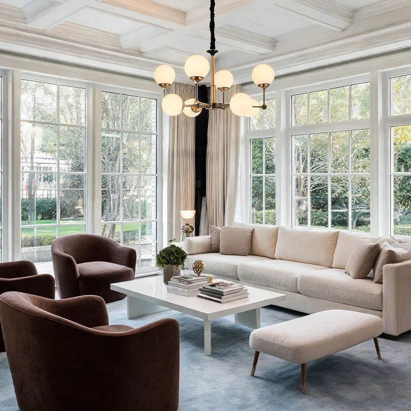 Glass Ball Chandelier Modern Molecular Ceiling Light - view 4