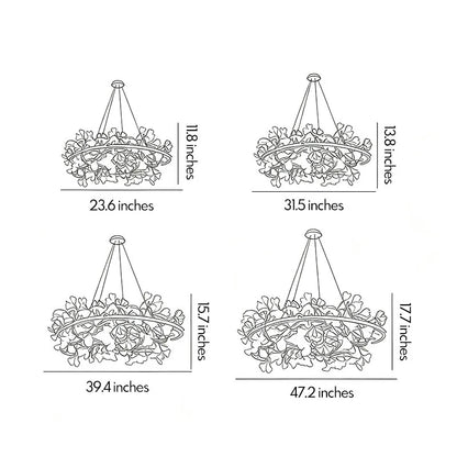 Glass Leaf Chandelier Modern Brass and Art Ceiling Light - view 9