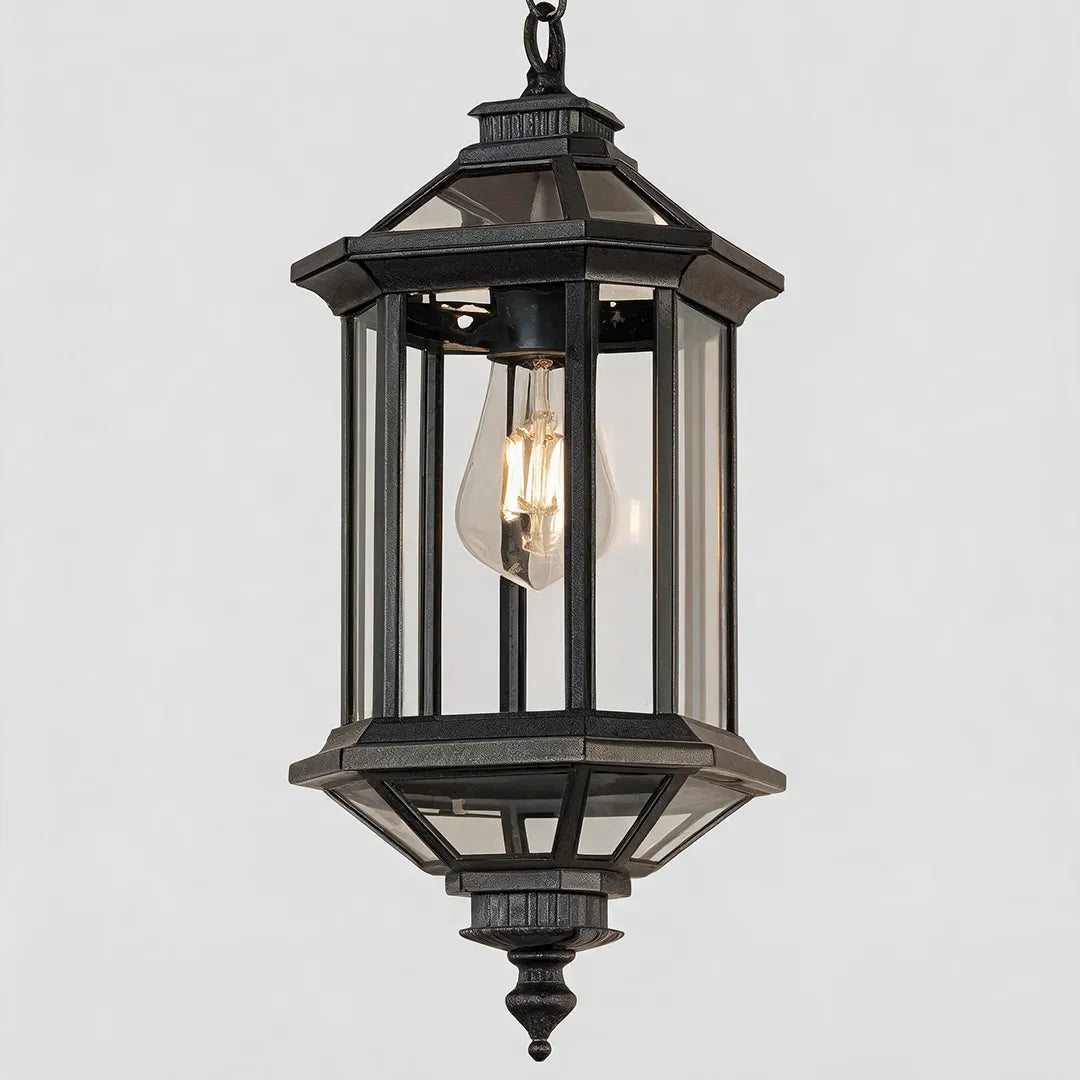 2 PCS Hanging Outdoor Pendant Lights Vintage Glass Ceiling Light - view 7