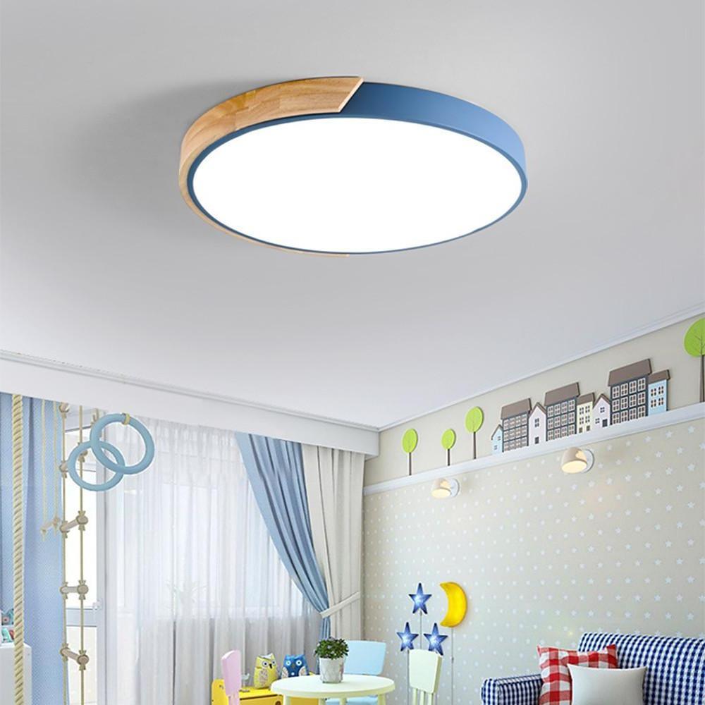 LED Wood Nordic Ceiling Lights Flush Mount Lighting Ceiling Lamp - view 5