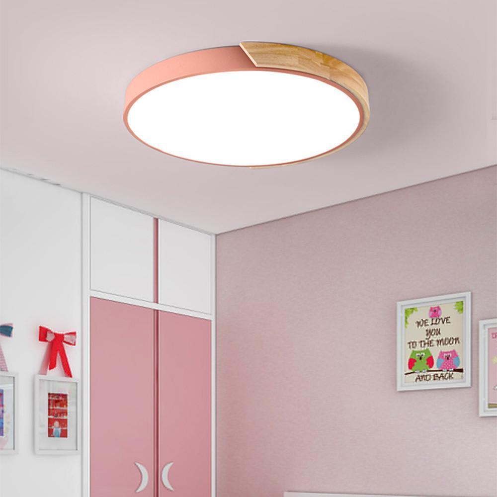LED Wood Nordic Ceiling Lights Flush Mount Lighting Ceiling Lamp - view 4