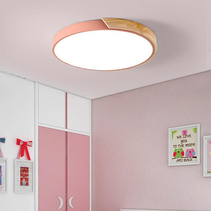 LED Wood Nordic Ceiling Lights Flush Mount Lighting Ceiling Lamp - view 4