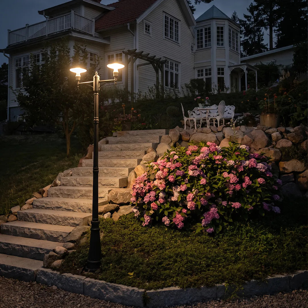 Lamp Post Lighting Modern Double or Triple Head Outdoor Lamp - view 3