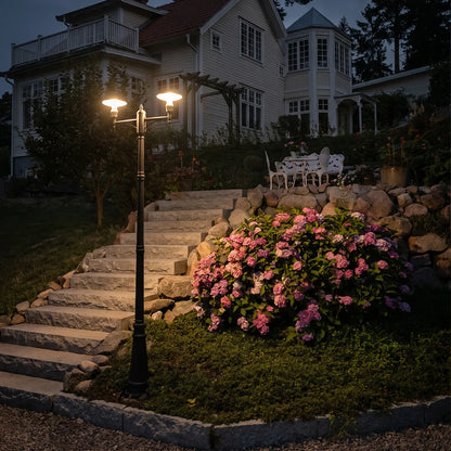 Lamp Post Lighting Modern Double or Triple Head Outdoor Lamp - view 3