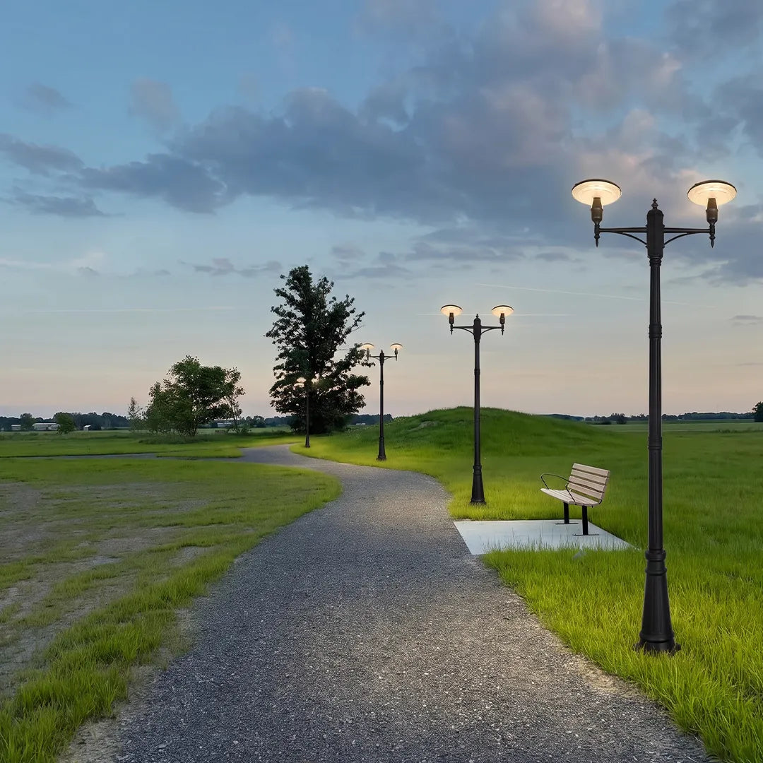 Lamp Post Lighting Modern Double or Triple Head Outdoor Lamp - view 6