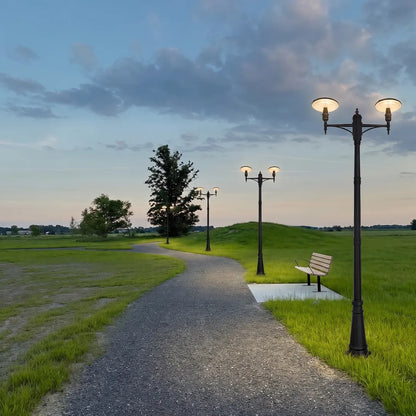 Lamp Post Lighting Modern Double or Triple Head Outdoor Lamp - view 6