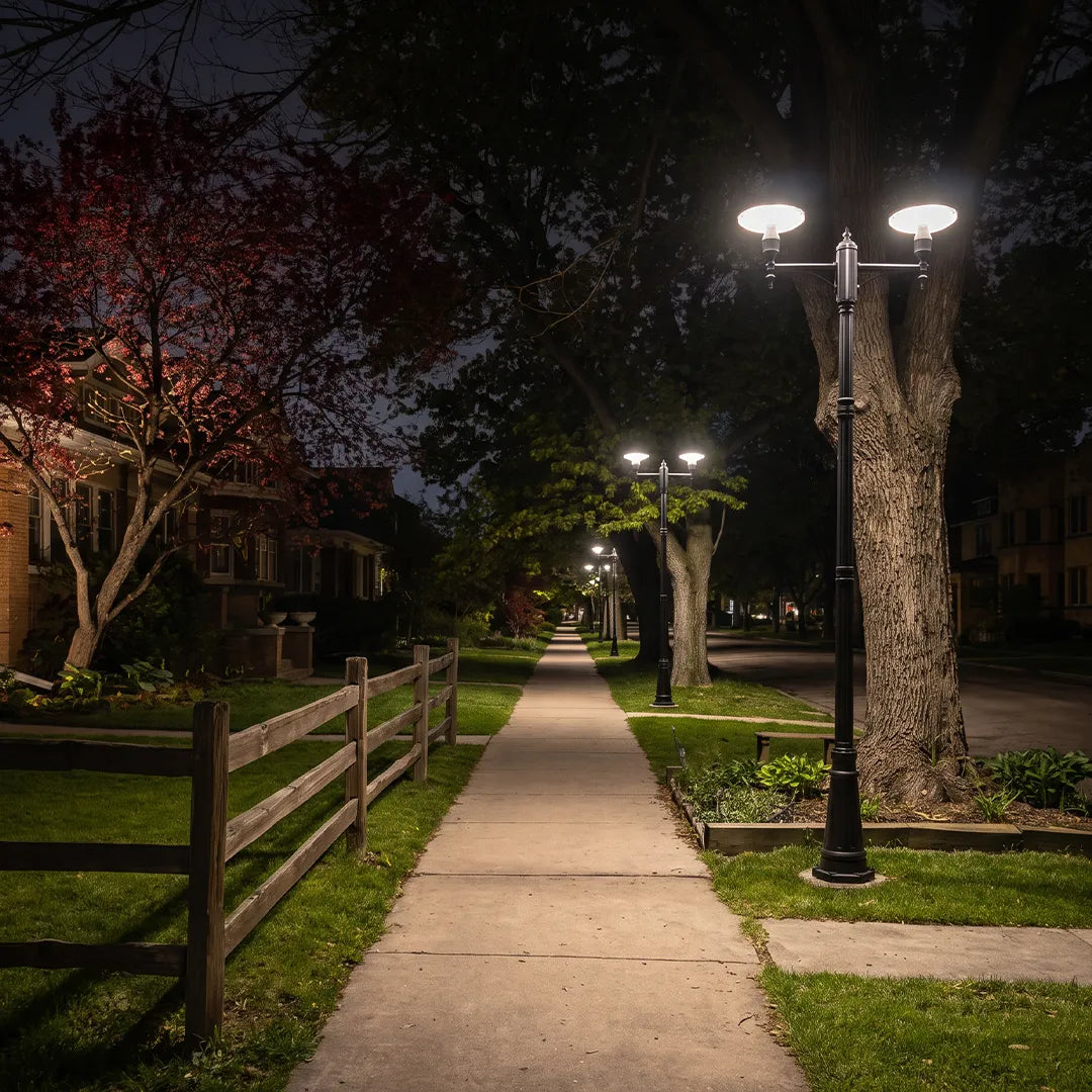 Lamp Post Lighting Modern Double or Triple Head Outdoor Lamp - view 2