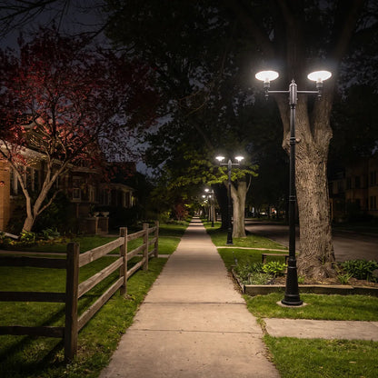 Lamp Post Lighting Modern Double or Triple Head Outdoor Lamp - view 2