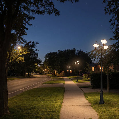Landscape Light Post Modern Multi-head Outdoor Garden Lamp Post - view 3