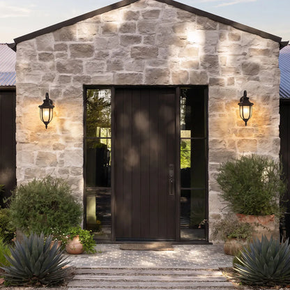 Lantern Outdoor Wall Lights American Vintage Glass Light - view 2