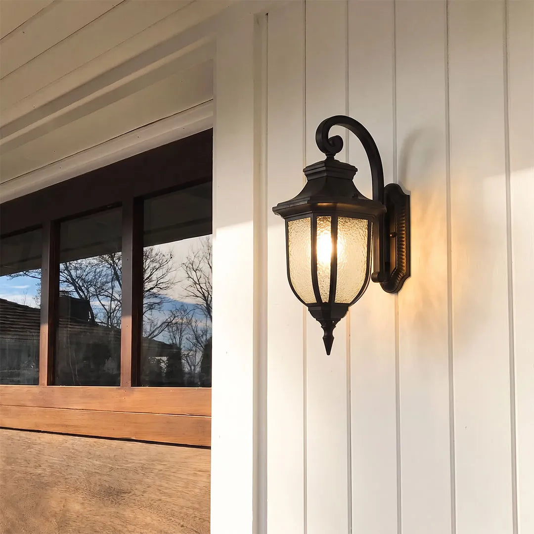 Lantern Outdoor Wall Lights American Vintage Glass Light - view 6