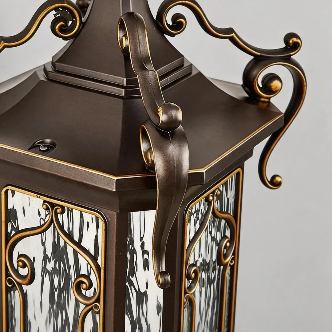 Lantern Pillar Lights European Vintage Ornate Outdoor Light - view 8