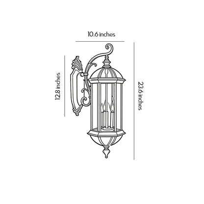 2 PCS Lantern Style Outdoor Wall Lights European Vintage Light - view 10