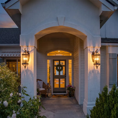 2 PCS Lantern Style Outdoor Wall Lights European Vintage Light - view 4